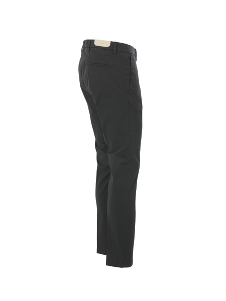 Pantalone Briglia in Raso di Cotone Blu