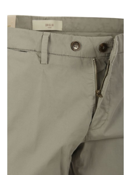 Pantalone Briglia in Raso di Cotone Perla