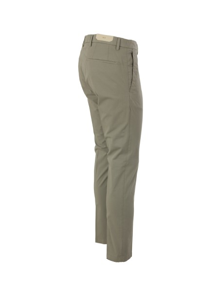 Pantalone Briglia in Raso di Cotone Perla