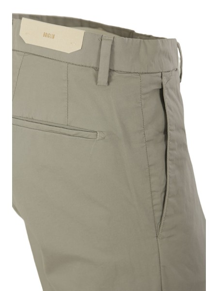 Pantalone Briglia in Raso di Cotone Perla