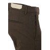 Pantalone Briglia in Raso di Cotone Testa di Moro
