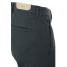 Pantalone Briglia in Raso di Cotone Oceano