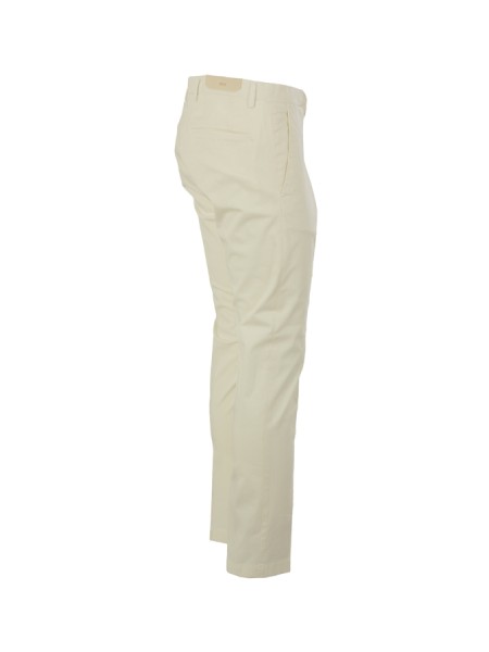 Pantalone Briglia in Raso di Cotone Latte