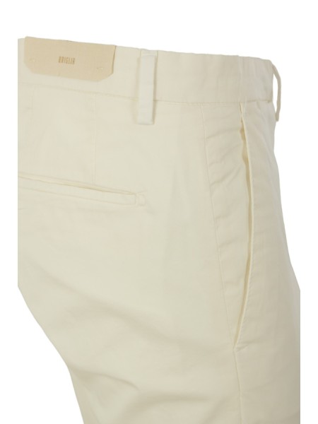 Pantalone Briglia in Raso di Cotone Latte