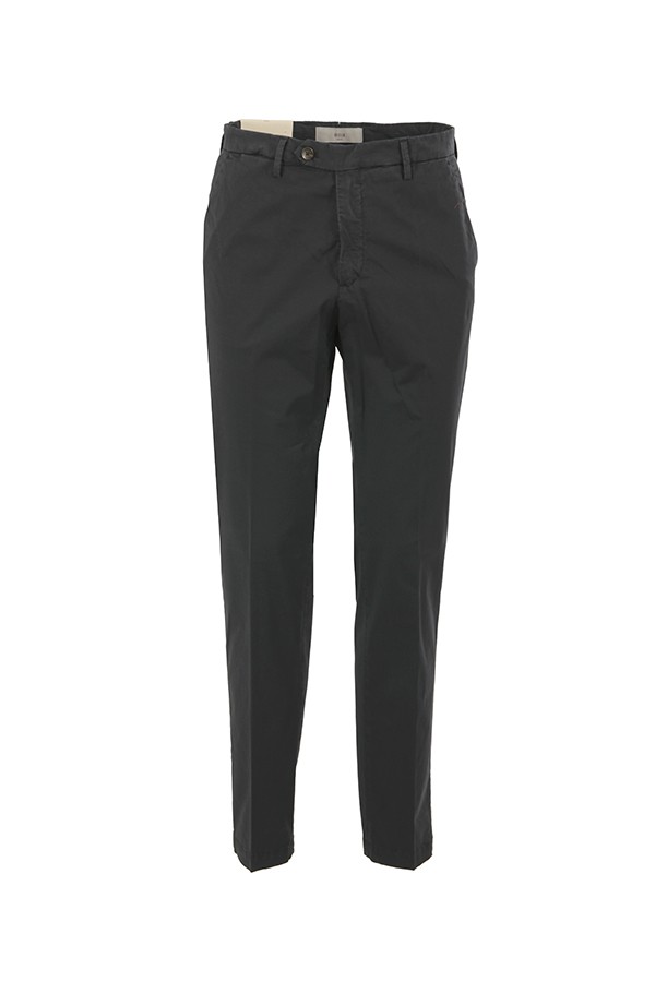 Pantalone Briglia Slim Regular raso di cotone Blu