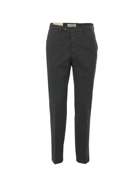 Pantalone Briglia Slim Regular raso di cotone Blu