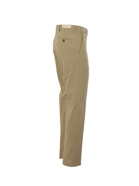 Pantalone Briglia Slim Regular raso di cotone Beige