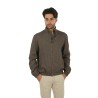 Giubbino Canali in Lino Brown