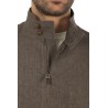 Giubbino Canali in Lino Brown