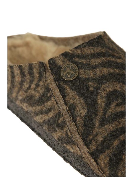 Scarpa Birkenstock Zermatt con Pelliccia Zebra