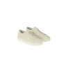 Sneakers Santoni in Pelle Bottalata Bianco