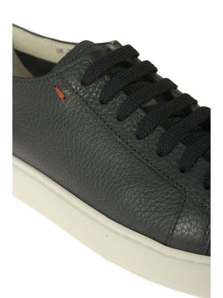 Calzature sneaker tomaia in pelle martellata fondo gomma