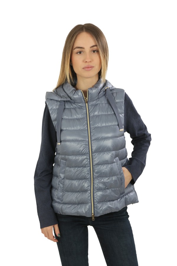 Gilet Herno Ultralight Monogram Azzurro