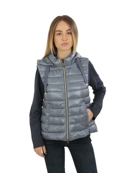 Gilet Herno Ultralight Monogram Azzurro