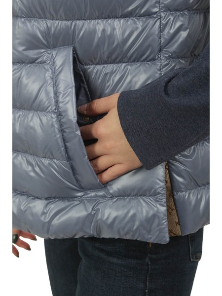 Gilet Herno Ultralight Monogram Azzurro