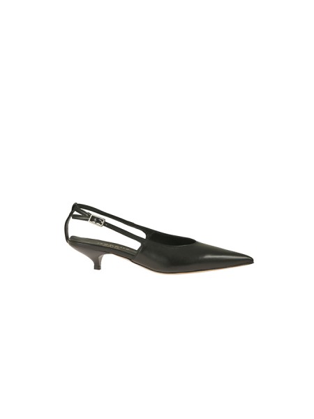 Scarpe Isabelle Paris slinback in nappa tacco 30 cuoio in cuoio