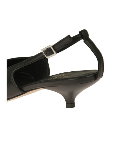 Scarpe Isabelle Paris slinback in nappa tacco 30 cuoio in cuoio