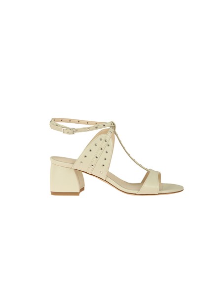 Scarpe Isabelle Paris sandalo in nappa tacco 50 suola in cuoio