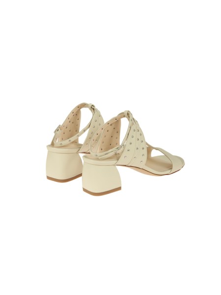 Scarpe Isabelle Paris sandalo in nappa tacco 50 suola in cuoio