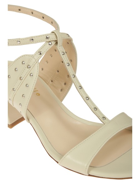 Scarpe Isabelle Paris sandalo in nappa tacco 50 suola in cuoio