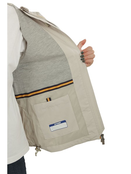 Giubbino K-Way Marguerite Beige Lt