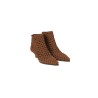 Scarpe Elena Iachi Stivaletto in Pelle Intrecciata Brown