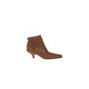 Scarpe Elena Iachi Stivaletto in Pelle Intrecciata Brown