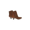 Scarpe Elena Iachi Stivaletto in Pelle Intrecciata Brown