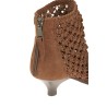 Scarpe Elena Iachi Stivaletto in Pelle Intrecciata Brown