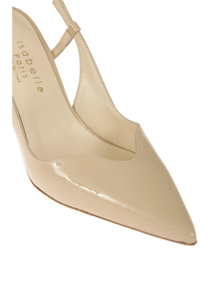 Scarpe Isabelle Paris Slingback Vernice Nude