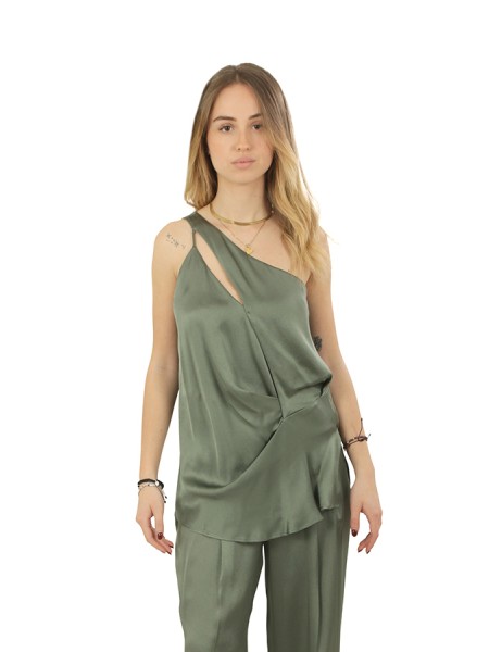Top Semicouture Carmita Verde Mare