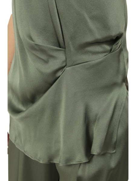 Top Semicouture Carmita Verde Mare