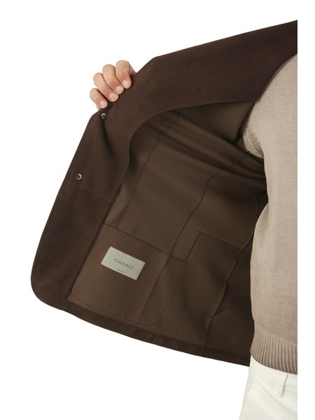 Giacca Canali in Suede Testa di Moro