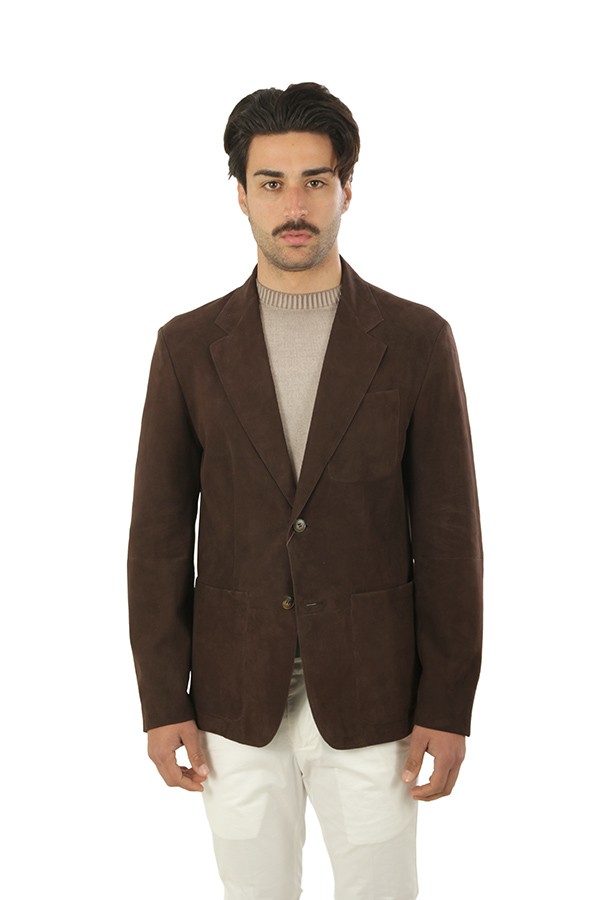 Giacca Canali in Suede Testa di Moro