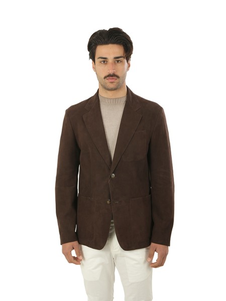 Giacca Canali in Suede Testa di Moro