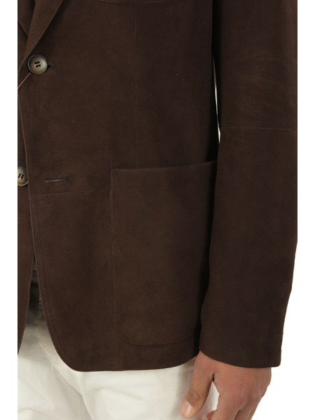 Giacca Canali in Suede Testa di Moro