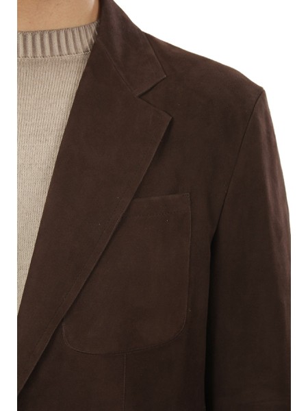 Giacca Canali in Suede Testa di Moro