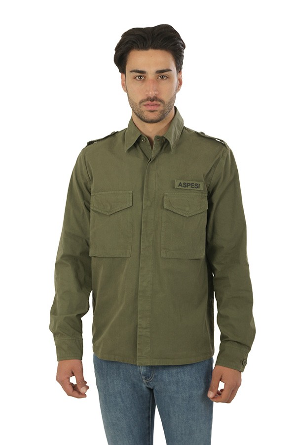 Camicia Aspesi Militare Green