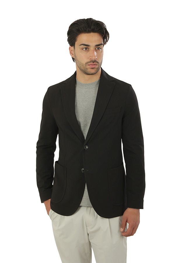 Circolo Nero blazer monopetto light jersey 79%co 21%ea