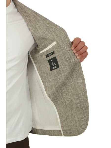 Giacca Circolo Diagonal Canvas Tortora