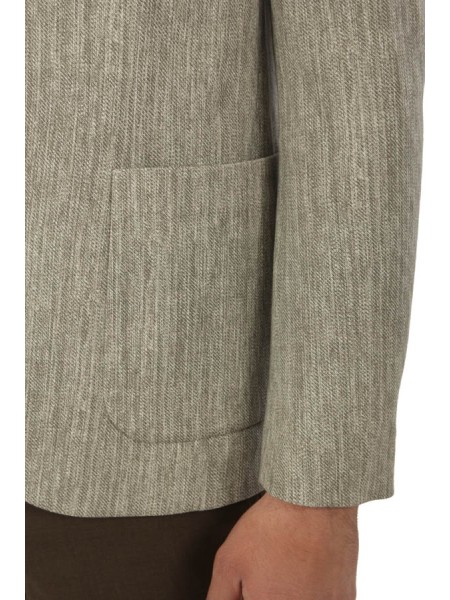 Giacca Circolo Diagonal Canvas Tortora