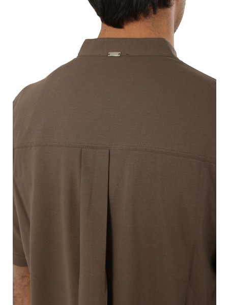 Abbigliamento m/m collo roreano 4bottoni jersey crepe 100%co