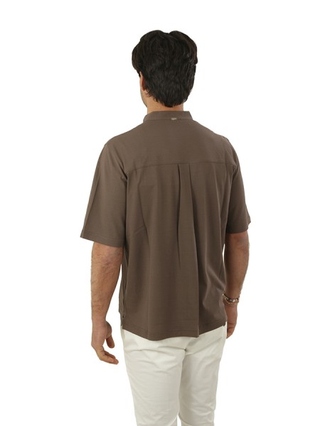 Abbigliamento m/m collo roreano 4bottoni jersey crepe 100%co