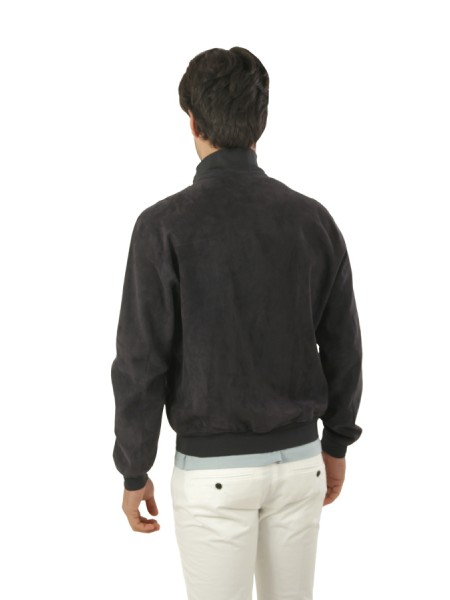 Giubbotto The Jackie in Suede Blu