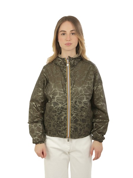 Giubbino K-Way Laurette Green/Beige
