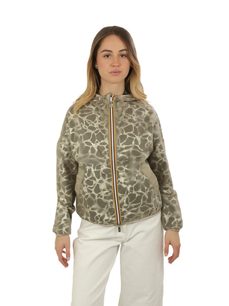 Giubbino K-Way Laurette Green/Beige