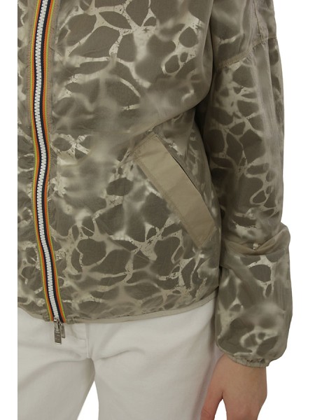 Giubbino K-Way Laurette Green/Beige