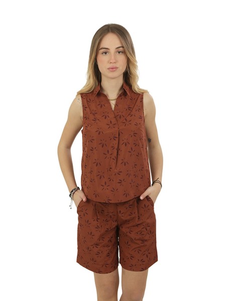 Top K-Way Anty Emby Jacquard Brown/Violet