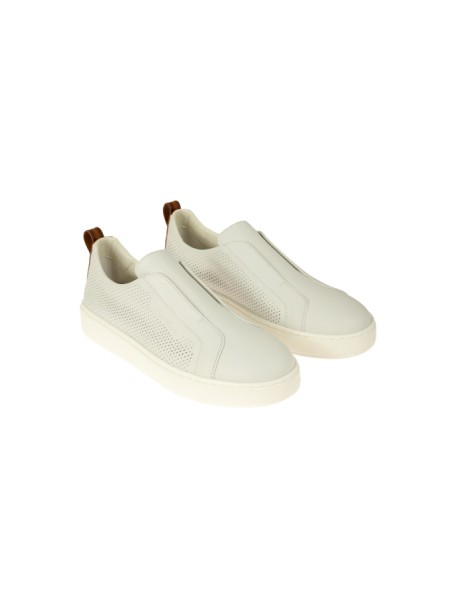 Sneaker Santoni Slip-on Bianco