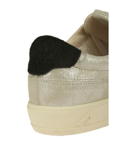SNEAKERS WINDSCAPE LOW IN SUEDE LAMINATO Silver/Nero